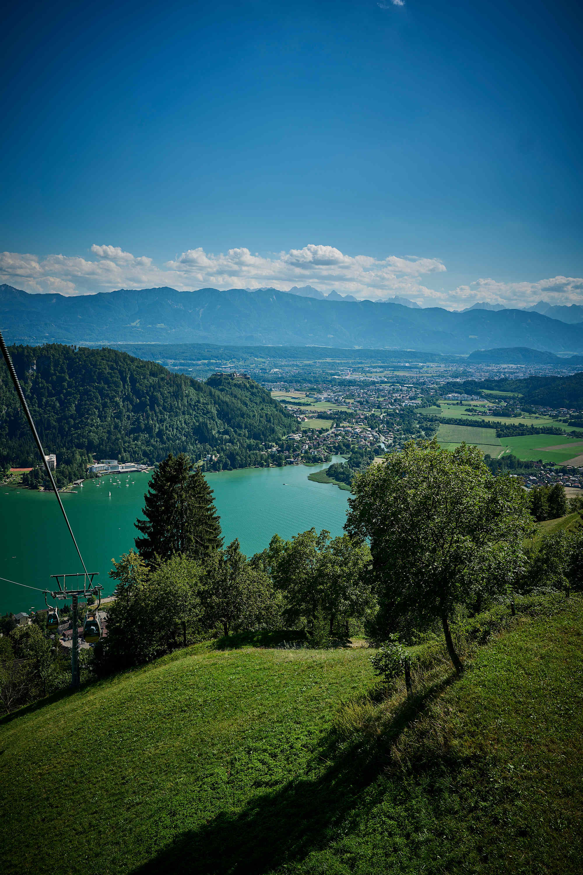Blick von der Gerlitzen auf den Ossiacher See