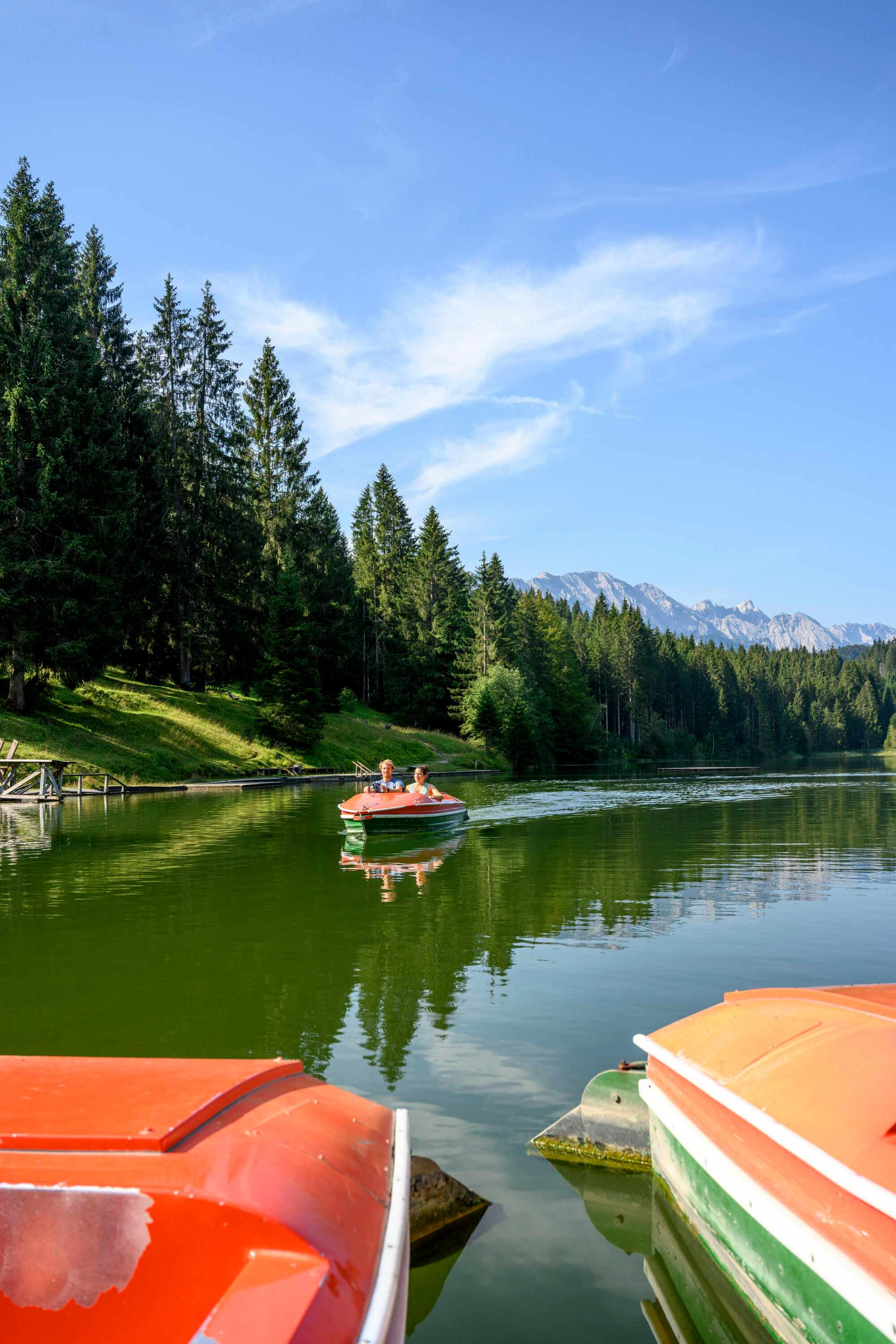 Tretboot fahren am Grubsee