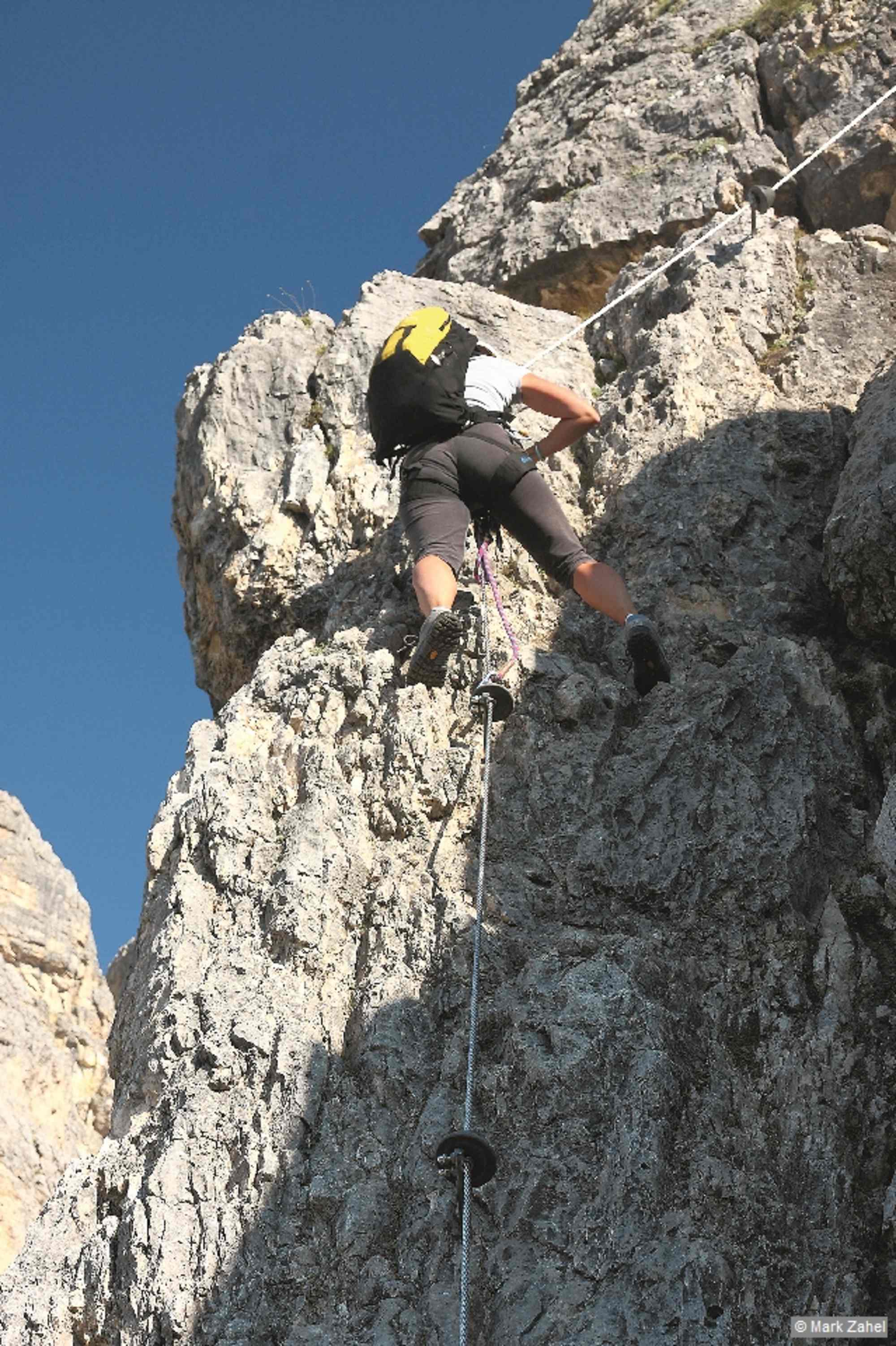 Am Beginn der Via ferrata della Piramida.