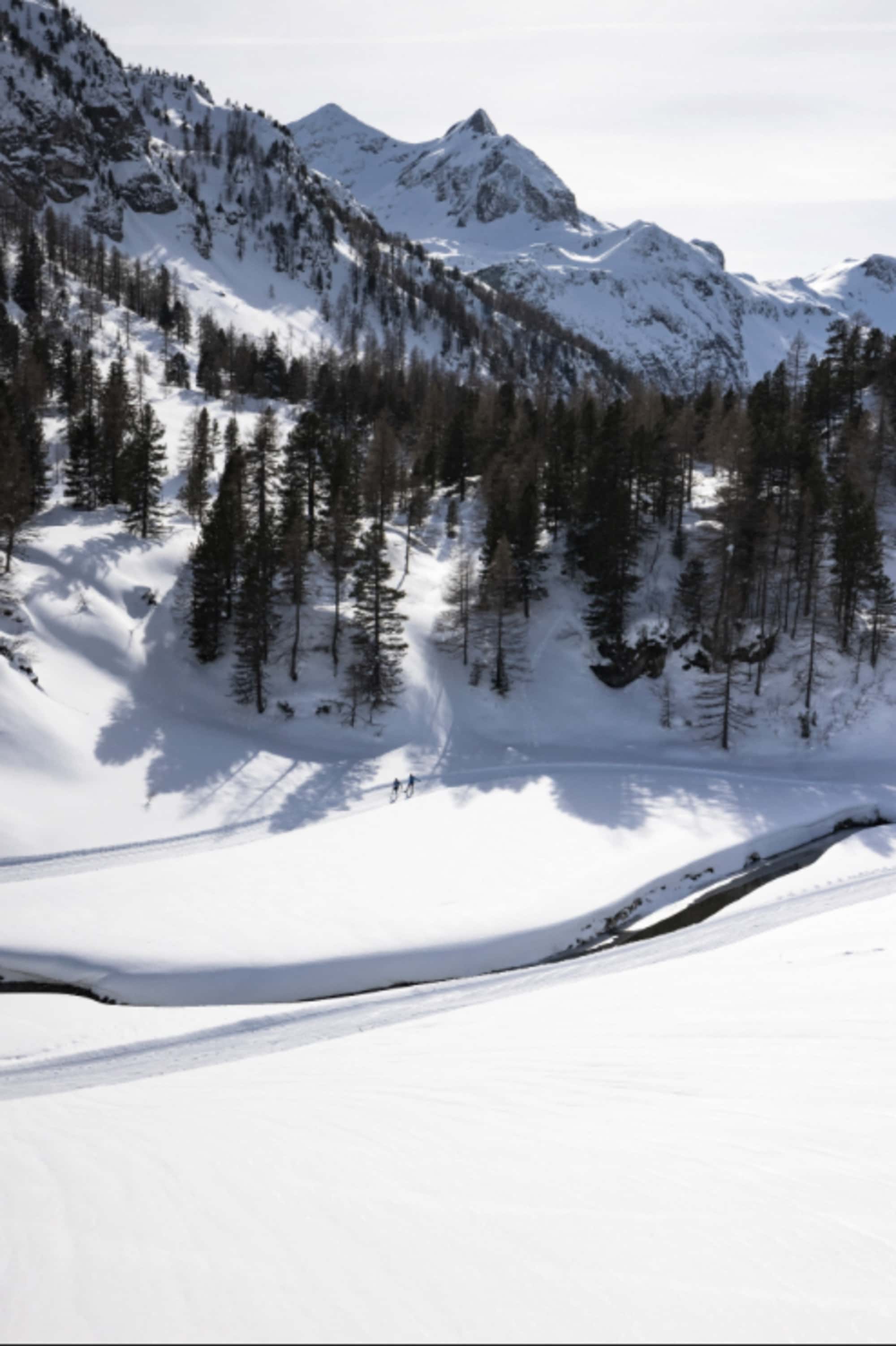Entlang der Langlaufloipe zur Felseralm in Obertauern