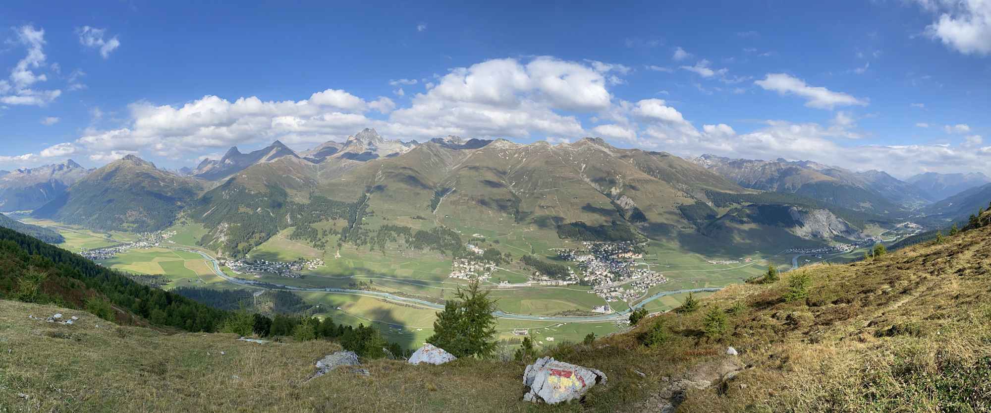 Aussicht runter auf die Dörfer der Plaiv
