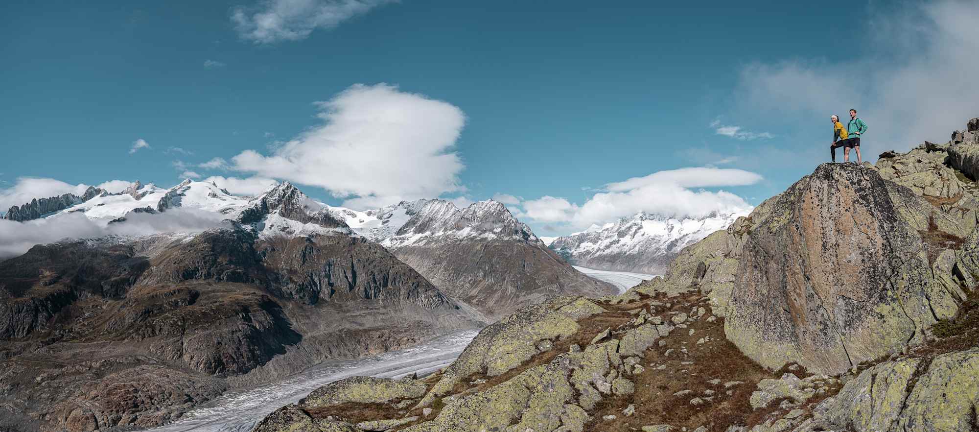 Tolle Ausblicke über den Aletschgletscher
