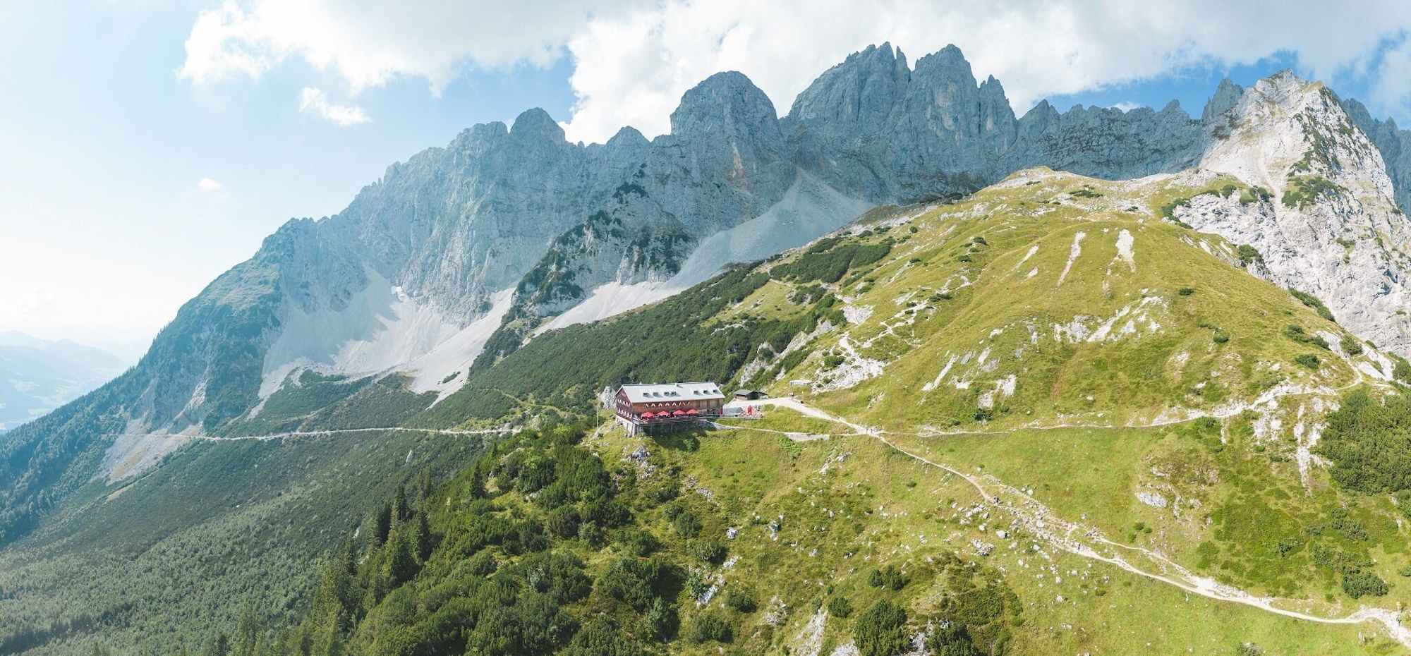 Kaiserkrone, Etappe 1, Gruttenhütte in Sicht