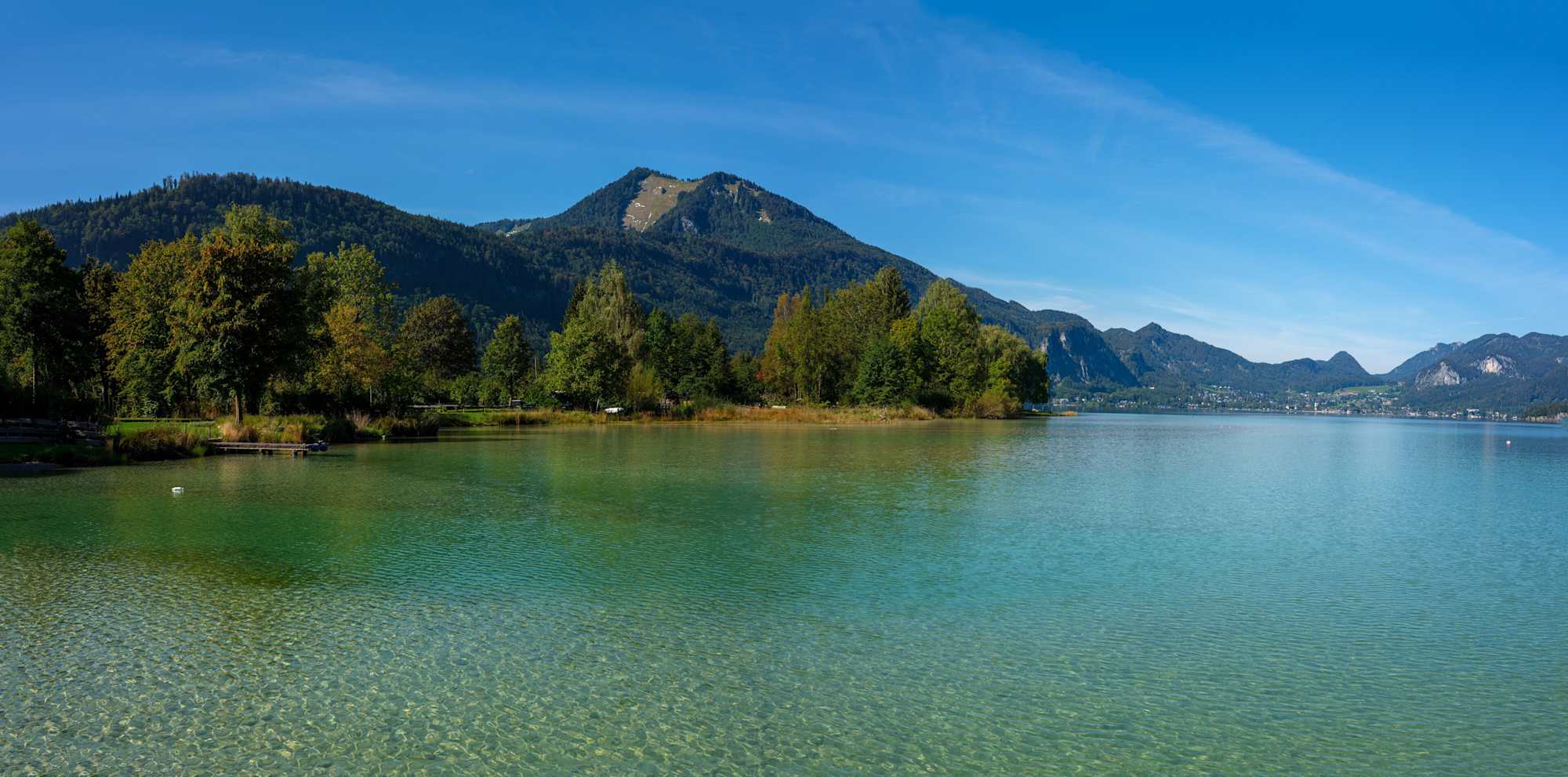 Blick auf das Zwölferhorn am Wolfgangsee