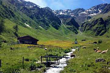 Gölbnerblickhütte im Kristeinertal bei Anras
