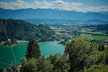 Blick von der Gerlitzen auf den Ossiacher See