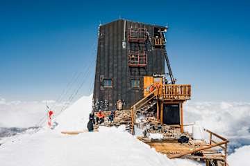 Die Margheritahütte ist die höchstgelegene Hütte und das höchstgelegene Gebäude Europas.