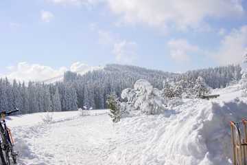 Aussicht vom Blomberghaus im Winter