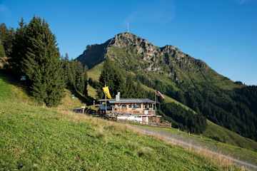 Die Stanglalm am Fuße des Kitzbüehler Horns
