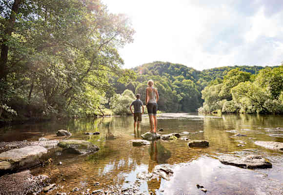 Weiterwandern am Thayatalweg – Kajabachmündung.