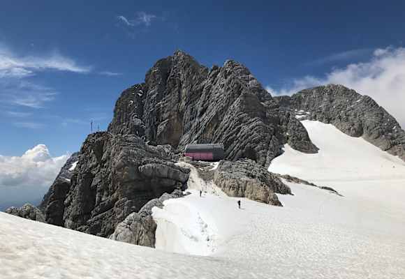 Baustelle Seethalerhütte auf 2.740 m, Anfang Juli 2018 