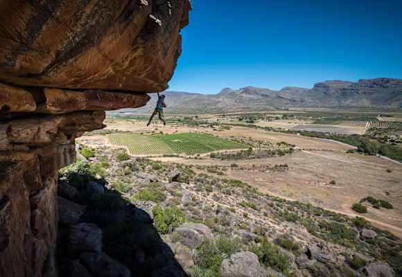 Tradklettern in den Rocklands, Südafrika