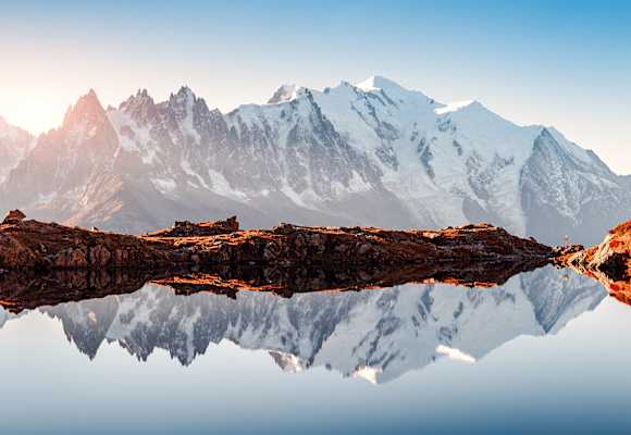 Mont Blanc bei Sonnenuntergang