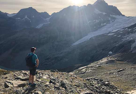 Epische Ausblicke auf den Roseg-Gletscher im Engadin