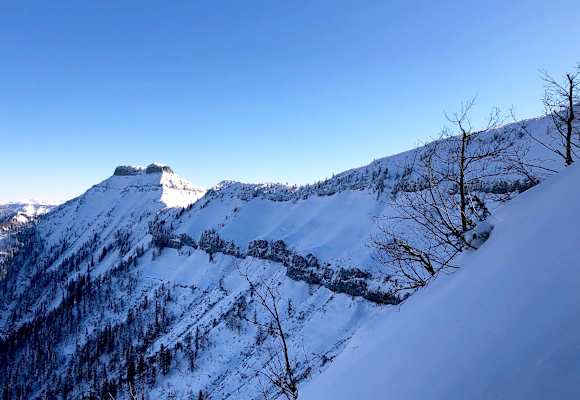 Ausblick im Aufstieg zum Schlenken auf den Schmittenstein (1.695 m)