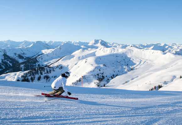 Skifahren im Gebiet KitzSki