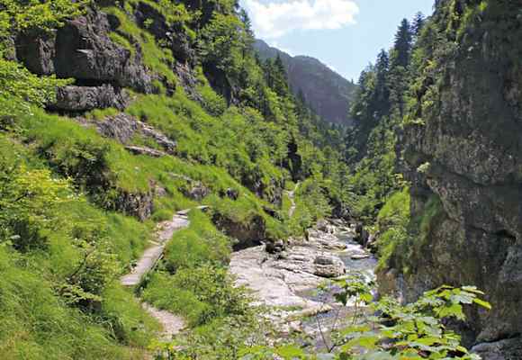 In den Chiemgauer Alpen erwartet dich die familienfreundliche Wanderung durch die Weißbachschlucht.