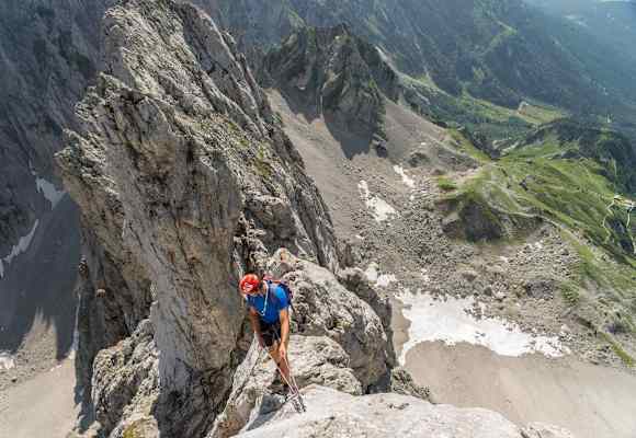Alpine Genusskletterei vor traumhafter Kulisse: Der Kopftörlgrat im Wilden Kaiser