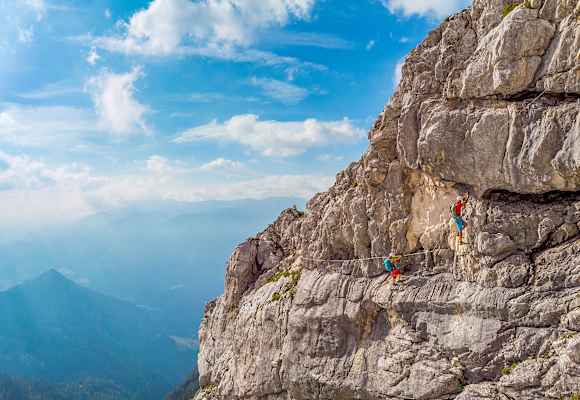 Über den Bert Rinesch-Klettersteig auf den Gipfel des Grossen Priel