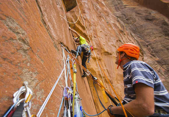 David Lama und Conrad Anker klettern im Zion National Park 2015