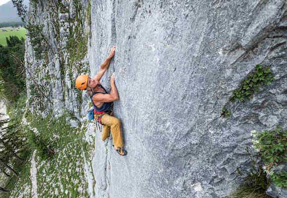 Heinz Zack im Klettergarten Sonnenplatten Scharnitz