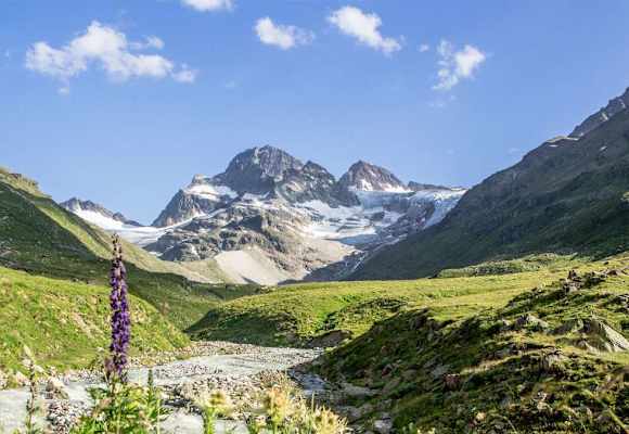 Der höchste Berg Vorarlbergs, der Piz Buin Grond (3.312 m)