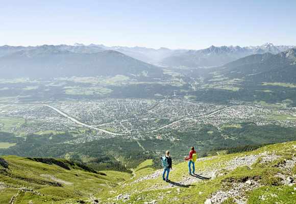 Blick von der Nordkette auf Innsbruck