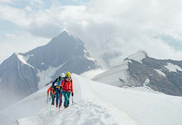 Auf dem Weg zur Durier Hütte in der Mont Blanc Gruppe.