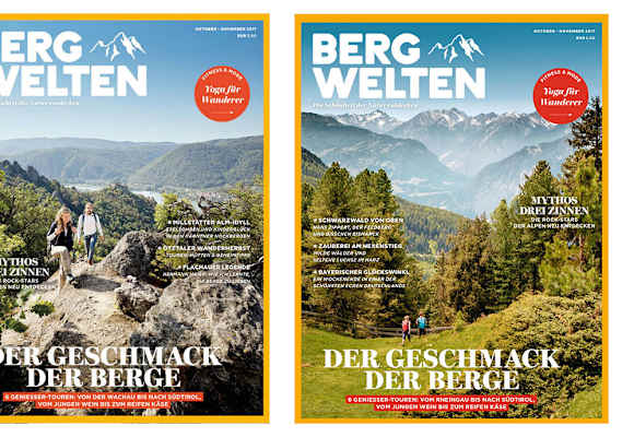 Cover: Bergwelten Österreich und Bergwelten Deutschland (Oktober/November 2017)