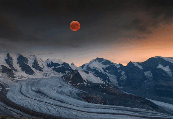 Der Blutmond über den Alpen hat das Interesse vieler Bergwelten-User geweckt
