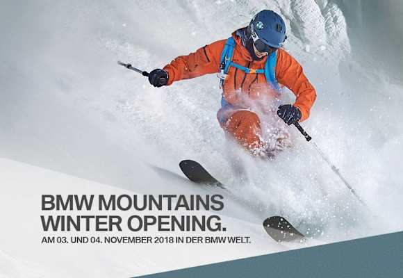 Das BMW Mountains Winter Opening am 3. und 4. November in der BMW Welt in München