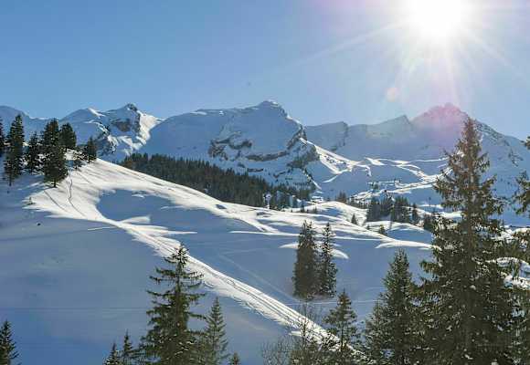 Winterlandschaft rund um Brisen in Nidwalden