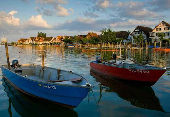 Hafen von Ermatingen: ViaRhenana – von Kreuzlingen nach Steckborn im Kanton Thurgau