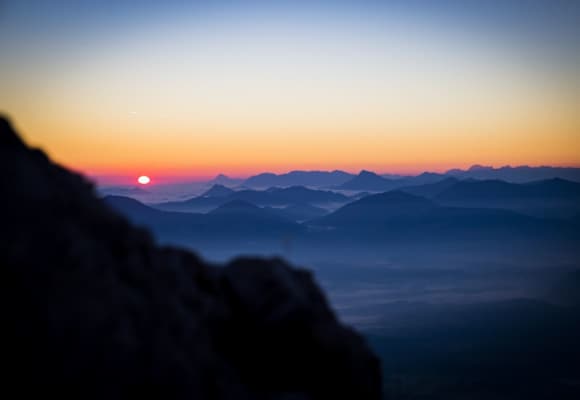 Blick über die Weiten der Alpen