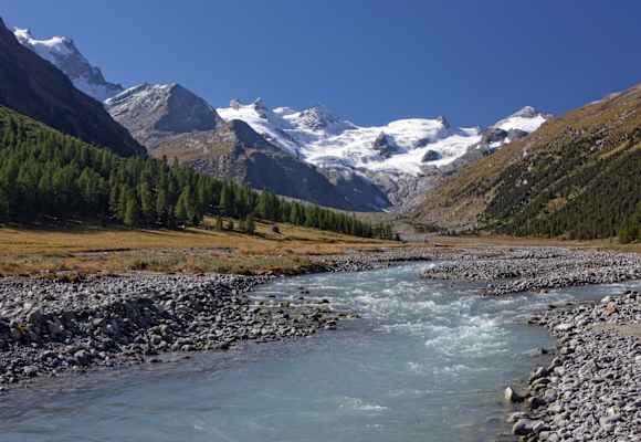 Blick ins Val Roseg (Pontresina)