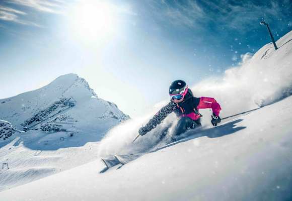 Das Gletscherskigebiet Kitzsteinhorn ist ein Paradies für Freerider.