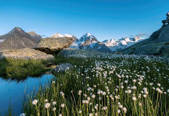 Fuorcla Surlej im Kanton Graubünden: Höhenweg im Engadin