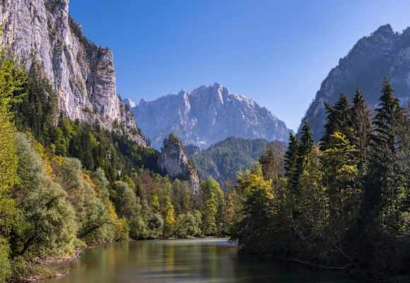 Skitouren im Nationalpark Gesäuse sind zwar eine meist schweißtreibende Angelgenheit, doch dafür wird man mit unberührter Natur entlohnt 