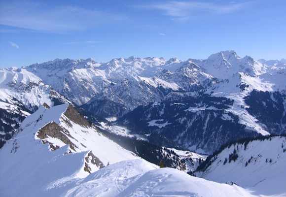 Blick vom Glatthorn gegen das Talende 