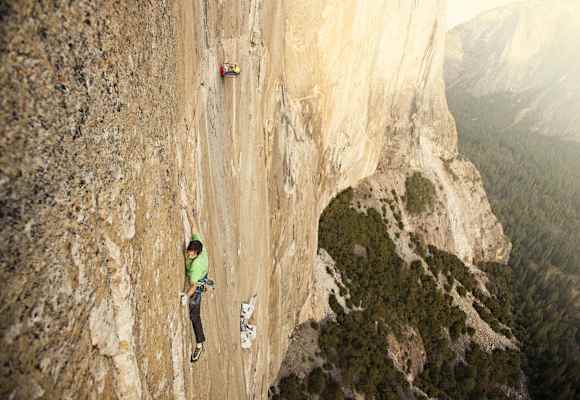 Kevin während der 15. Seillänge der Dawn Wall