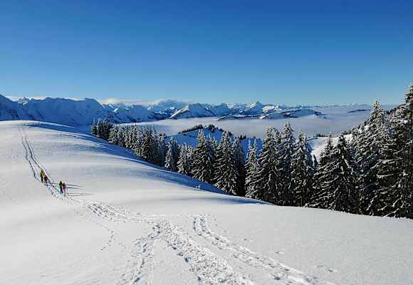 Winterwanderung zum Kronberg im Kanton Appenzell-Innerrhoden