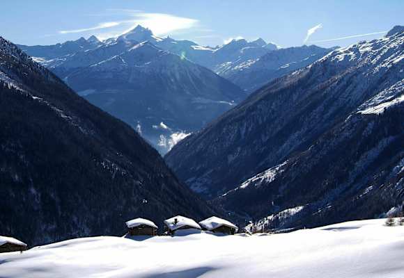 Oberwallis: Lötschental im Winter