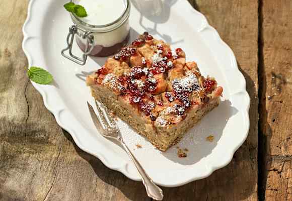Heublumen Preiselbeer Kuchen