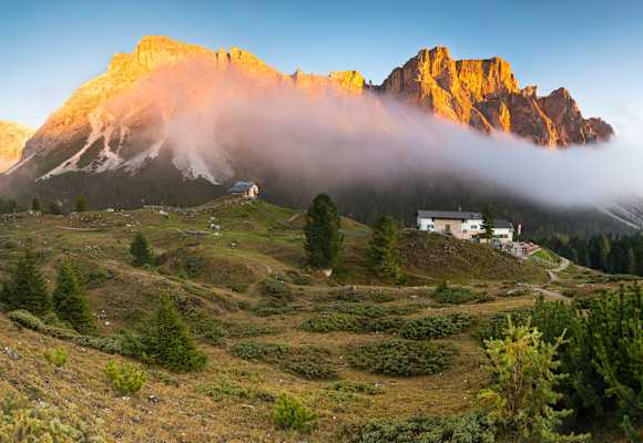 Die Regensburger Hütte in den Dolomiten