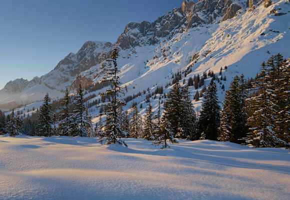 Schneeschuhwandern am Fuße des Hochkönig bei Mühlbach