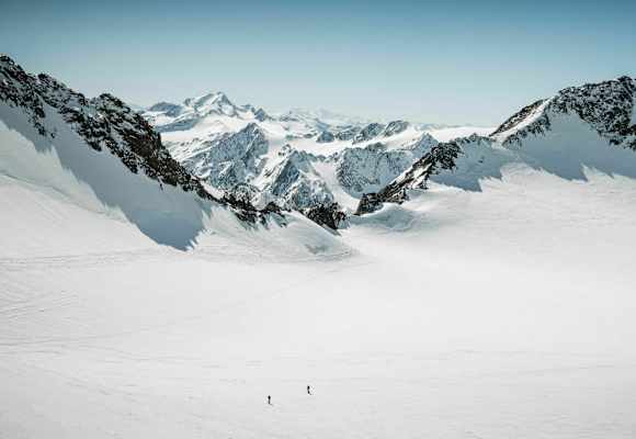 Pitztal in Tirol: Winterlandschaft rund um die Wildpsitze