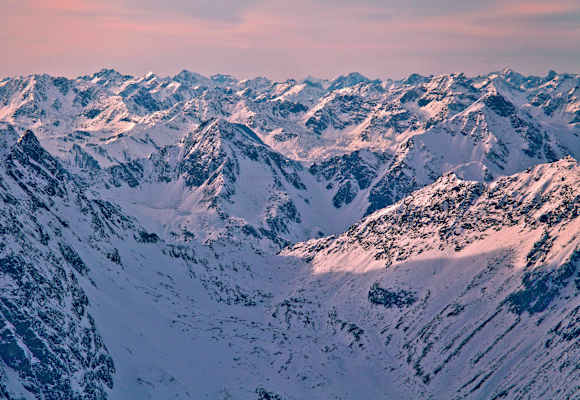 Winter in den Bergen: Pitztal in Tirol