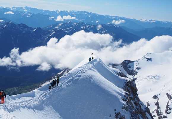 Grat zum Ostgipfel des Piz Palü