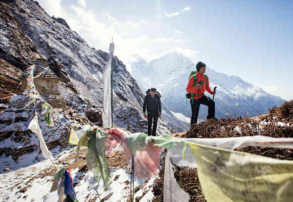 David Lama Conrad Anker Expedition Lunag Ri (6.907m) im Himalaya in Nepal.