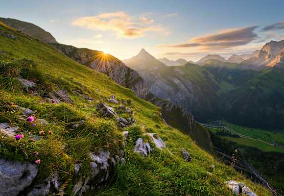 Sonnenaufgang im Karwendel in Tirol